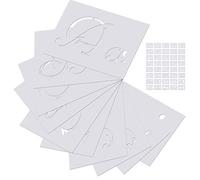 Outivity 40 Pieces 80 Designs Letter for Painting on Wood, Art Craft Stencils, Reusable Alphabet Stencils with Calligraphy for DIY