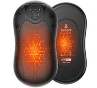 OUTJUT Dual-Sided Hand Warmers Rechargeable 12000mAh, Electric Hand Warmer Split 2 Pack, Portable Pocket Warmer Reusable 3 Quick Heating Modes, Ideal Warm Gift for Golf, Camping, Hiking and Skiing