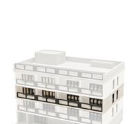 Outland Models Downtown 4-Story Apartment(White) Stackable 1:160 N Scale-One Extra Level