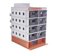 Outland Models Downtown 5-Story Apartment(Grey) Stackable 1:87 HO Scale-5-story kit