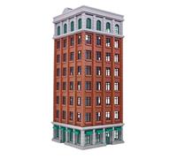 Outland Models Miniatures Downtown Classic Hotel Stackable 1:87 HO Scale-8-story kit