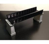 Outland Models Railroad Girder Bridge Black(for Single Track) with Piers Z Gauge
