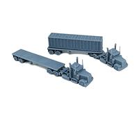 Outland Models Railroad Scenery Big Rig Semi Truck Set 1:160 N Gauge