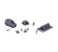 Outland Models Railroad Scenery Structure Outdoor Campsite Set with Van & People 1:160 N Scale