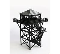 Outland Models Railway Scenery Watchtower/Lookout Tower (Black) HO Scale 1:87