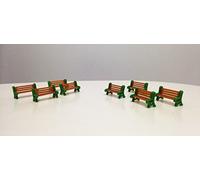 Outland Models Train Railroad Scenery Park/Garden Bench 8 pcs HO OO Gauge 1:87