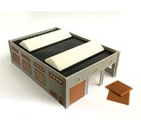 Outland Models Train Railway 3-Stall Locomotive Shed/Engine House N Gauge