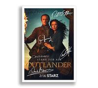 Outlander Cast Signed Autograph A4 Poster Photo TV Show Series Season Framed Memorabilia Gift (A4 Poster Only)