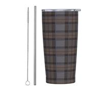 Outlander Fraser Tartan Plaid Smaller 20 Oz Vacuum Travel Mug Insulated Water Bottles Stainless Steel Tumbler Coffee Cup with Lid