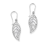 Outlander Inspired 925 Sterling Silver Precious Metal Traditional Scottish Design Autumn Leaf Shape Drop Style Pair Of Earrings