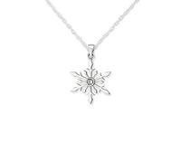 Outlander Inspired 925 Sterling Silver Precious Metal Traditional Scottish Design Snowflake Shape Necklace Pendant - Cubic Zirconia