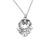 Outlander Inspired Jewelry Double Scottish Thistle Necklace Sassenach Scottish Outlander Gift Scottish Necklace (Double Thistle N EU)