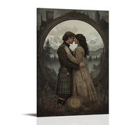 Outlander Jamie And Claire Love Art Poster Decorative Painting Canvas Wall Art Living Room Poster Bedroom Painting Wall Art Picture Print Modern Family Room Decor 12 x 18 Inches (30 x 45 cm)