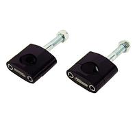 Outlaw Racing Universal Motorcycle Handlebar Risers Kit - CNC Handlebar Riser Mounting Clamp Adapter - 7/8" Standard - Black - Improves Posture - Adds Comfort-Motorcycle/Dirt Bike Accessories