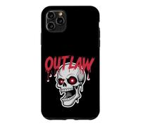 Outlaw Skull Red Star Eyes Gothic Retro Skull Case for iPhone 11 Pro Max