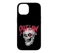 Outlaw Skull Red Star Eyes Gothic Retro Skull Case for iPhone 14