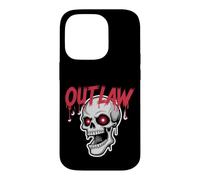 Outlaw Skull Red Star Eyes Gothic Retro Skull Case for iPhone 14 Pro