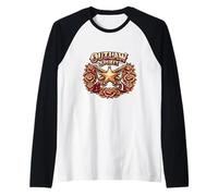 Outlaw Spirit Western Guns Roses Sheriff Badge Cowboy Raglan Baseball Tee