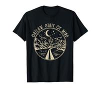 Outlaw State of Mind Cowboy Boots, Roads In Deserts Western T-Shirt