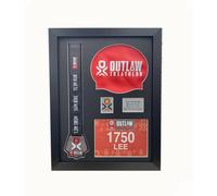 Outlaw Triathlon Medal Display Frame: Diy Bib & Cap Keepsake - White Mount