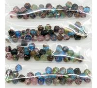 Outlet 10 Grams Faceted Fire Polished Lanthern Cathedral Beads, 6 x 6 mm, Mixed Colors (Mix), Glass, Czech Republic (6 x 6 mm)