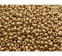 Outlet 10 Grams Preciosa Ornela Seed Beads, Round Hole, Loose, 10/0, Aztec Pale Gold (1710), Glass, Czech Republic (10/0)
