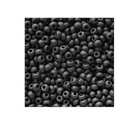 Outlet 10 Grams Preciosa Ornela Seed Beads, Round Hole, Loose, 10/0, Jet Black Matte (23980-M), Glass, Czech Republic (10/0)