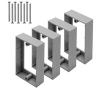 Outlet Box Extender 1 Gang for Home Improvement, Gray Single Gang Extender with Screws,4 Pack, Box Extender for Electrical Outlet Box