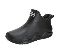 outlet clearance uk warehouse clearance Ladies Short Wellies Waterproof Boots Warm Lined Ankle Boots Low Heel Walking Boots Short Boots Outdoor Non Slip Rain Boots ankle boots for women