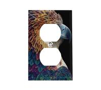 Outlet Cover Colorful Eagle 1 Gang Wall Plate Duplex Light Switch Cover Plate Single Dual Plug Cover Electrical Switchplate