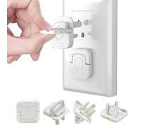 Outlet Covers 60 Pack Safety Socket Covers for Electrical Outlets, Child Proof Protectors for Home Security, 3 Prong Square with Handle, White