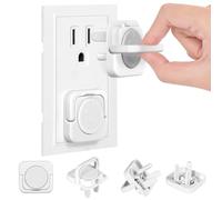 Outlet Covers Baby Proofing, 40 Pack Child Proof Plug Socket Covers Electric Plug Protectors Safety Caps to Prevent Power Shock, for US 3-Prong, Gray & White