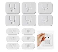 Outlet Covers Baby Proofing - Adhesive Sliding-Lock Socket Protector 12pcs Childproof Electrical Outlet Protectors for Home & Kitchen
