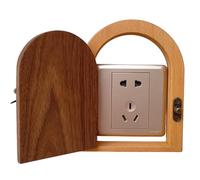 Outlet Covers Baby Proofing, Wooden Fairy Door Shape Decorative Outlet Covers for Children and Pets Safety, Plug Socket