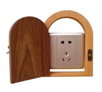 Outlet Covers Baby Proofing, Wooden Fairy Door Shape Decorative Outlet Covers for Children and Pets Safety, Baby Products
