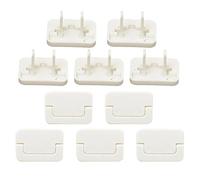 Outlet Covers Kid Proofing - Set of 10 Reusable Socket Protectors, White Plug Cover | Safe Child Outlet Covers for Homes, Offices, Living Rooms, Nurseries, Apartment Electrical Safety, Protection Dev