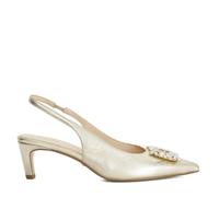 Outlet Dune London Kitten Heels CHAMPAGNE LEATHER SIZE 3