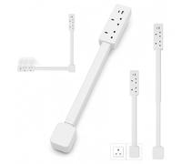 Outlet Extender UK, Socket Extender with USB Ports, 180° Rotating Plug Use | Extendable Socket Extender with 2 UK Sockets, USB A and USB C Ports, Rotating Plug Adapter for Behind Furniture, Bedside Desk