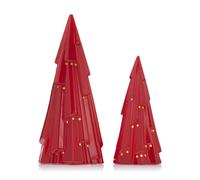 Outlet Home Reflections Set of 2 Pre-Lit Trees GREEN