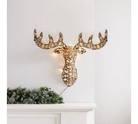 Outlet Home Stories Pre Lit 70cm Rattan Stag Head STAG HEAD