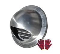 Outlet Hood,304 Stainless Steel Air Vent, 80 100 125 150 200mm Round Wall Vent Outlet Cover For Office Ventilation (Color : Silver, Size : 70mm/2.8in)