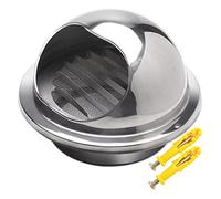 Outlet Hood,304 Stainless Steel Wall Vent Hood, Round Exhaust Grille Louvered Vent Air Vent Grille Cover For Office Kitchen Bathroom(Size:9.8in/250mm)
