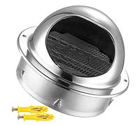Outlet Hood,Air Ventilation Outlet Hood, Vent Hood Practical 304 Stainless Steel Round Exhaust Grille Louvered Vent(Size:4.3in/110mm)