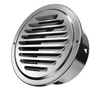Outlet Hood,Exhaust Grille 8" 7" 6"Vent Cover Stainless Steel Wall Soffit Vents For Outdoor - Flat Round Vent Cover 45° Louver Grill Air Vent Outlet Cap (Size : 180mm(7inch))