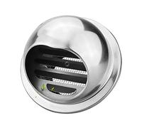 Outlet Hood,Soffit Vents For The External Wall Exhaust, Fresh Air, 304 Stainless Steel Wall Vent Hood Round Wall Vent Outlet Cover Built-in Screen Mesh(Size:300mm/12in)