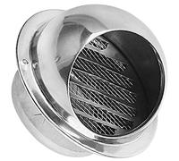 Outlet Hood,Ventilation Outlet With Built-in Fly Screen Mesh, Wall Vent Outlet Cap Cover Bull Nosed External Extractor(Size:2.4in/60mm)