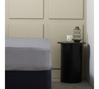 Outlet K by Kelly Hoppen 100% Cotton 1x Jacquard& 1x Plain Fitted S... SILVER GREY SUPER KING