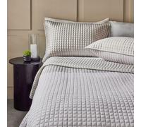 Outlet Kelly Hoppen Quilted Bedspread and Set of 2 Pillowcases CHARCOAL DOUBLE