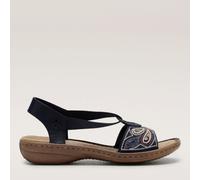 Outlet Rieker Embellished Sandal SILVER METALLIC SIZE 3 1/2