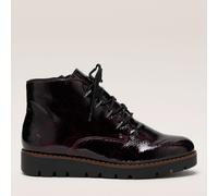 Outlet Rieker Patent Wedge Boot BLACK SIZE 3 1/2